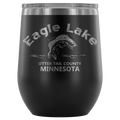12-Ounce Stemless Wine Tumbler, Eagle Lake Bass OTC, Many Colors