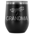 12-Ounce Stemless Wine Tumbler, GRANDMA, Dragonfly