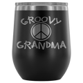 12-Ounce Stemless Wine Tumbler, GRANDMA, Groovy