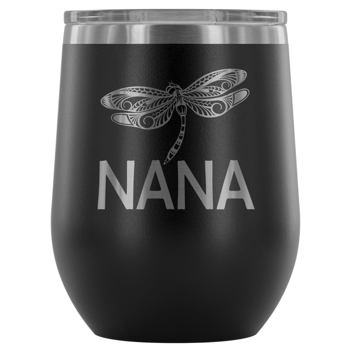 12-Ounce Stemless Wine Tumbler, NANA, Dragonfly