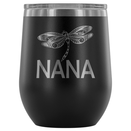 12-Ounce Stemless Wine Tumbler, NANA, Dragonfly