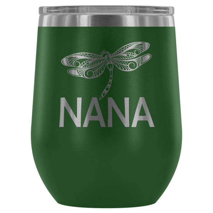 12-Ounce Stemless Wine Tumbler, NANA, Dragonfly