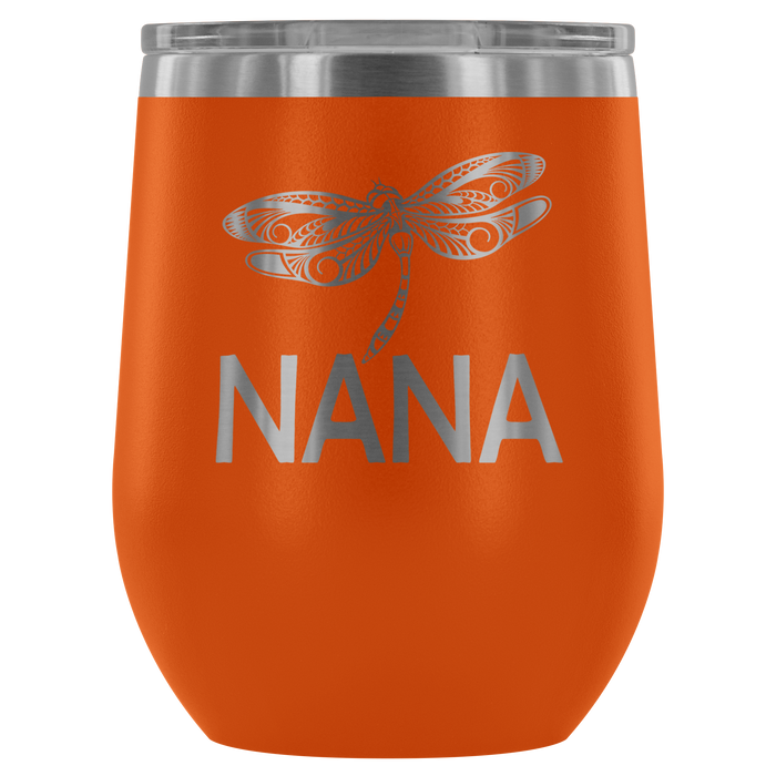 12-Ounce Stemless Wine Tumbler, NANA, Dragonfly