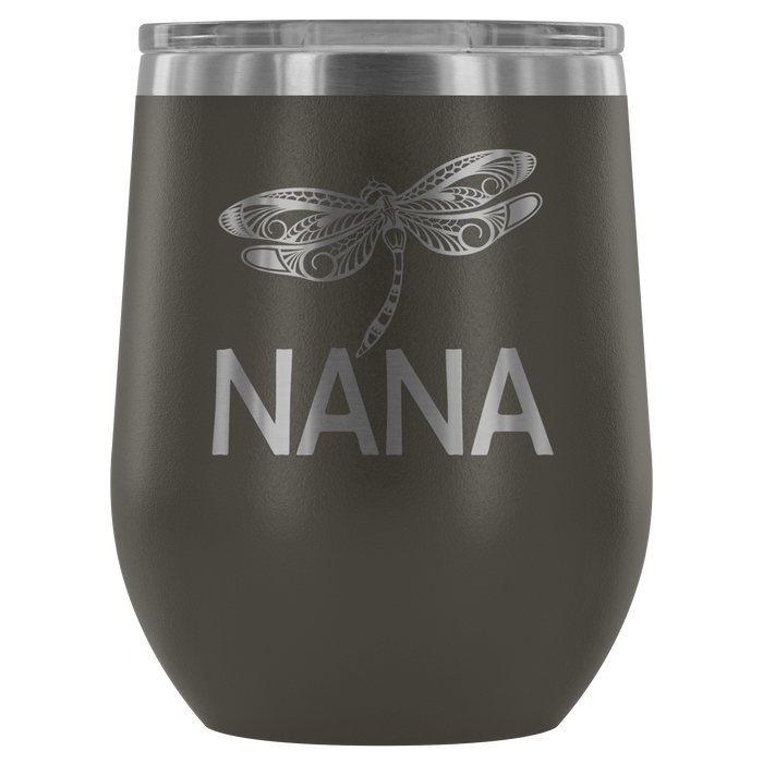 12-Ounce Stemless Wine Tumbler, NANA, Dragonfly