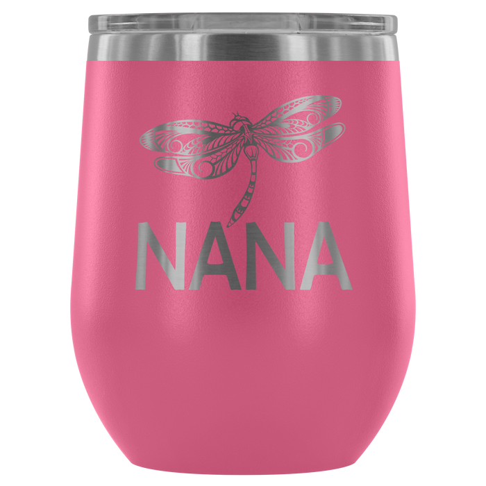 12-Ounce Stemless Wine Tumbler, NANA, Dragonfly