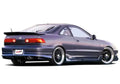 1994-2001 Acura Integra 2 doors POLYURETHANE Black Side Skirts-1