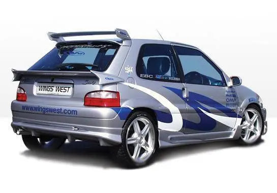 1996-2002 Citroen Saxo G5 SERIES Style POLYURETHANE Black Side Skirts-1