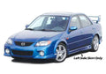 1999-2003 Mazda Protege POLYURETHANE Black Side Skirts-1