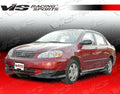 2003-2008 Toyota Corolla POLYURETHANE Black Side Skirts-1
