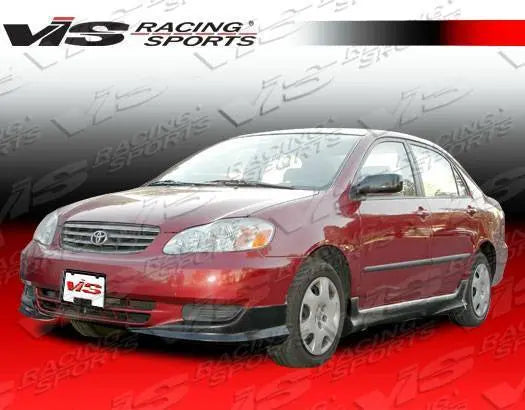 2003-2008 Toyota Corolla POLYURETHANE Black Side Skirts-1