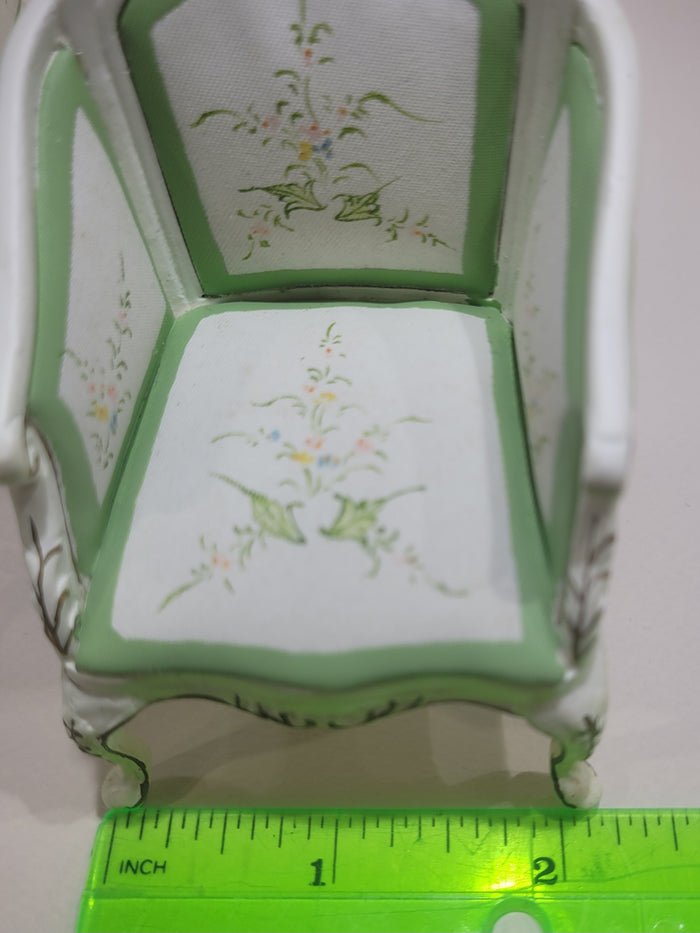 3pc Seafoam Green Living Room Sitting Set w/ Floral Accents