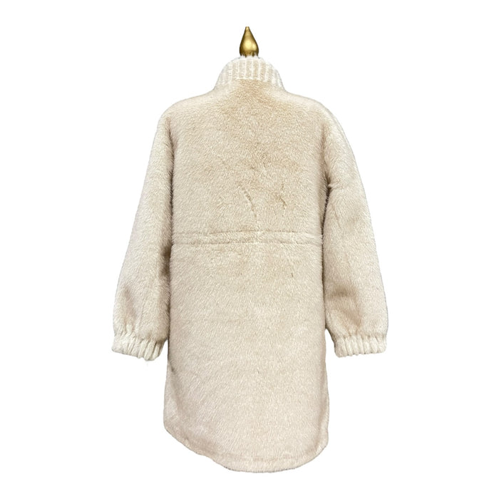 Abrigo Beige Peluche Para Dama MUSSI