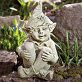 Aiden Cast Stone Garden Statue | Garden Gnome