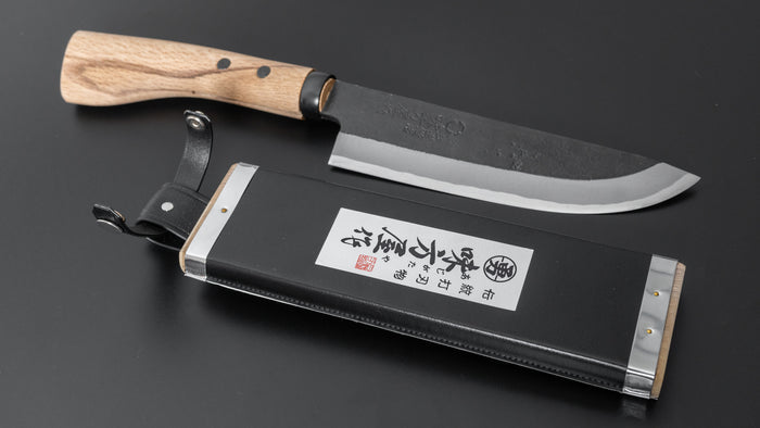 Ajikataya Kengata Hatchet 180mm Oak Handle (Single Bevel) - HITOHIRA
