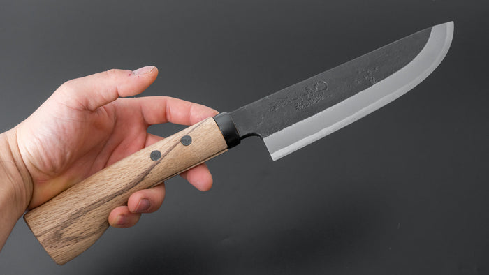 Ajikataya Kengata Hatchet 180mm Oak Handle (Single Bevel) - HITOHIRA