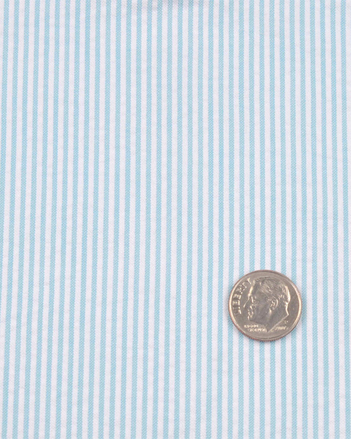 Alaskan Blue  Dress Stripes Seersucker