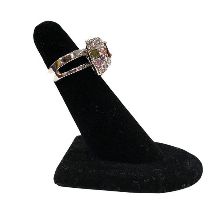 Anillo Moño Piedra Corazón