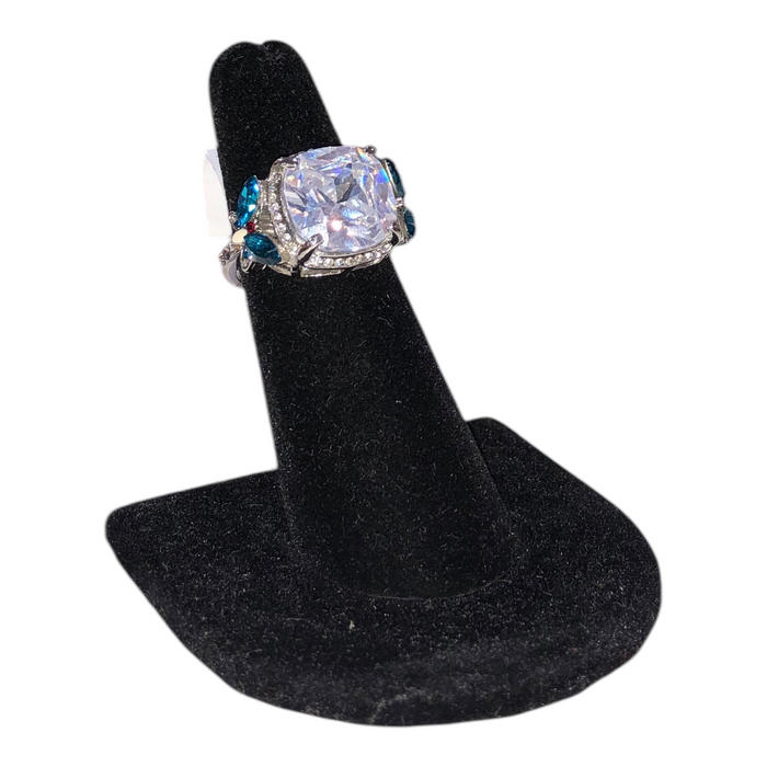 Anillo Piedra Cuadrada/ Mariposas
