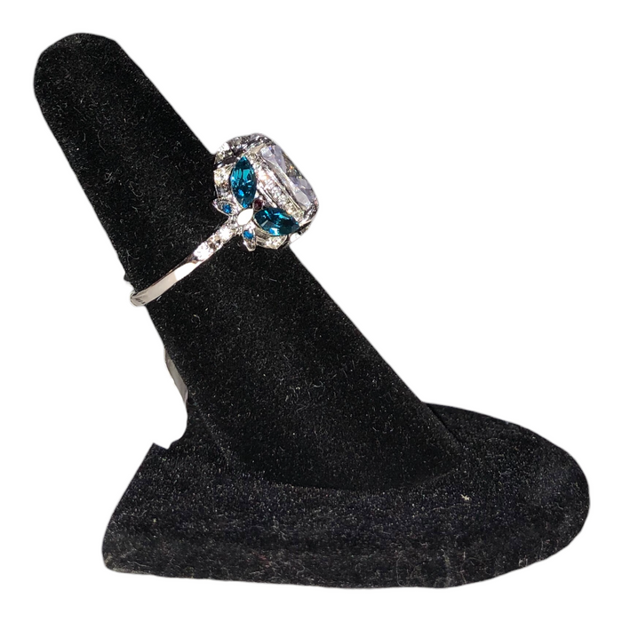 Anillo Piedra Cuadrada/ Mariposas