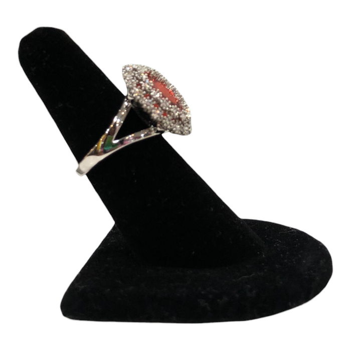 Anillo Piedra Ovalada Roja