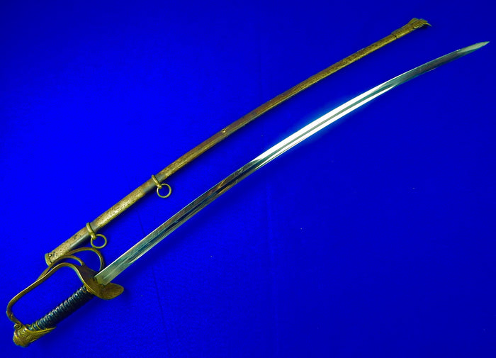 Antique US Indian Wars Model 1872 Cavalry Sword with Scabbard