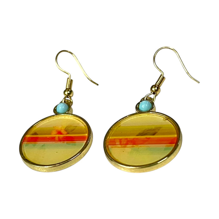 Aretes Amarillo Metal ara Dama DESIGUAL