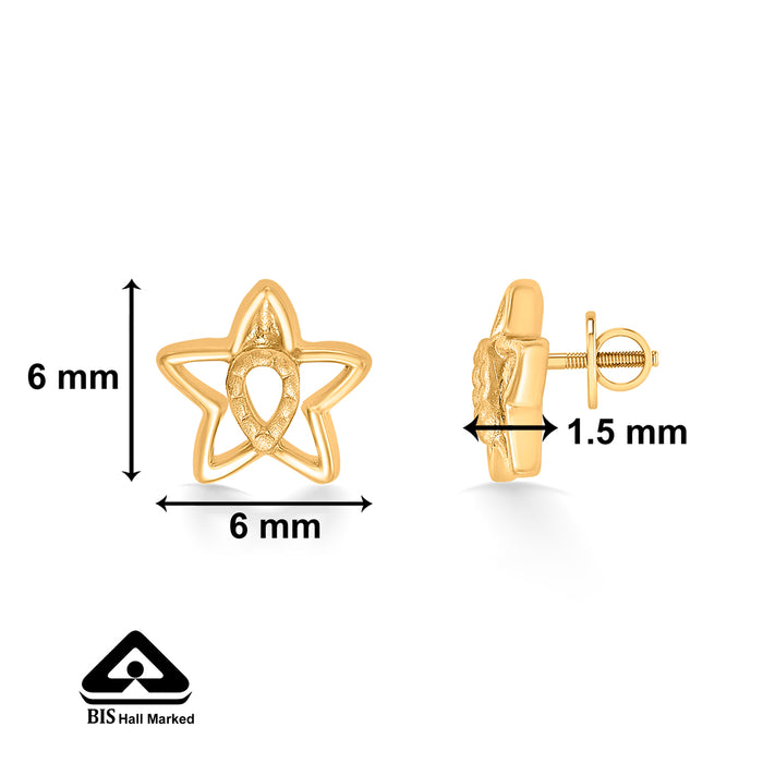 Astral Twinkle Yellow Gold Kids Earring