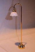 Battery Operated LED Curved Tulip Floor Lamp - Gold F6