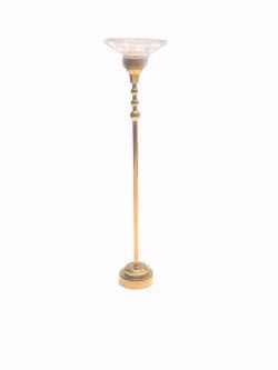 Battery Operated LED Floor Lamp - Park Ave South Gold F15