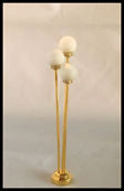 Battery Operated LED Triple Orb Floor Lamp - Gold F2 03