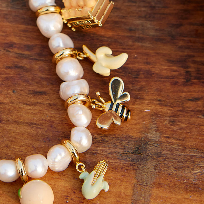 Bee Charm on Necklace