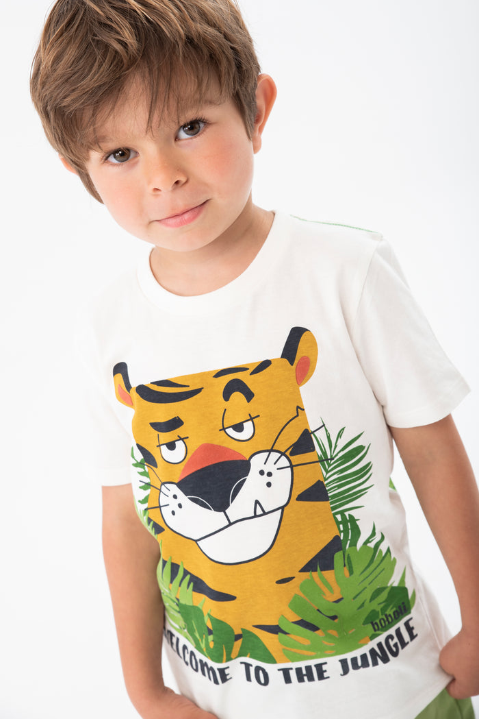 Bermuda De Gabardina Color Verde Para Niño BOBOLI