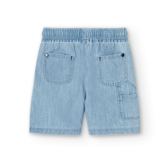 Bermuda Denim Para Niño En Color Bleach BOBOLI