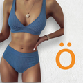 Bikini azul acero
