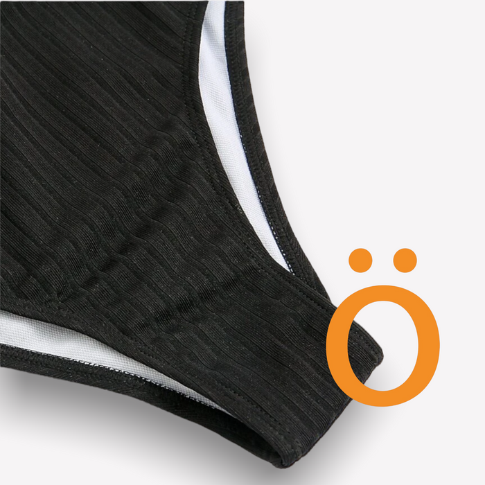 Bikini color negro talle alto