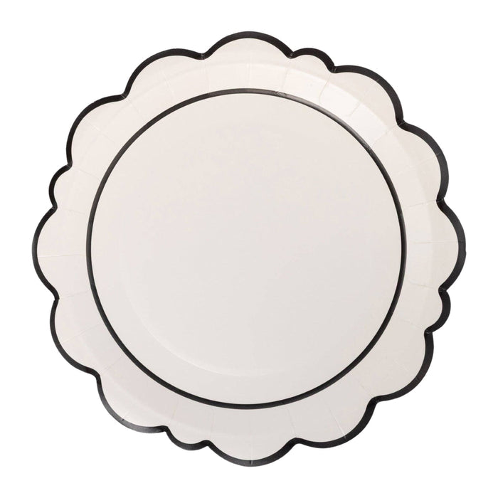 Black Edged Paper Plates 9" - bubblegum market