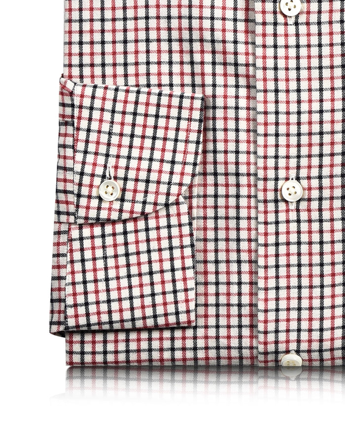 Black Red in Ecru Checks