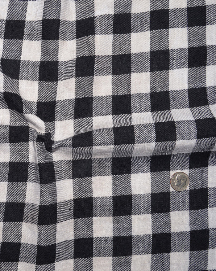 Black White Macro Gingham Checks
