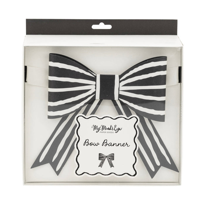 Black & White Paper Bow Banner - bubblegum market