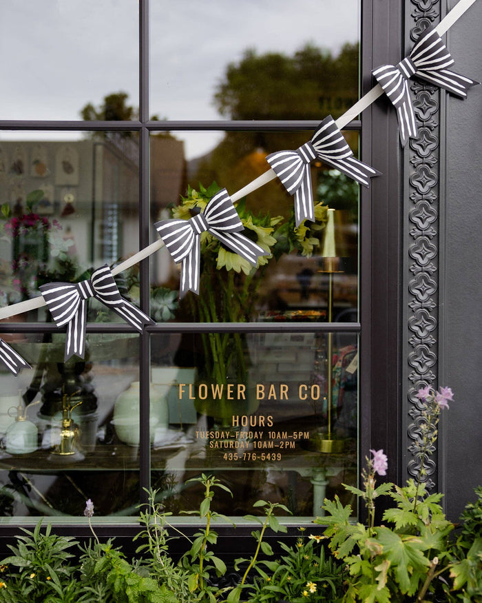 Black & White Paper Bow Banner - bubblegum market