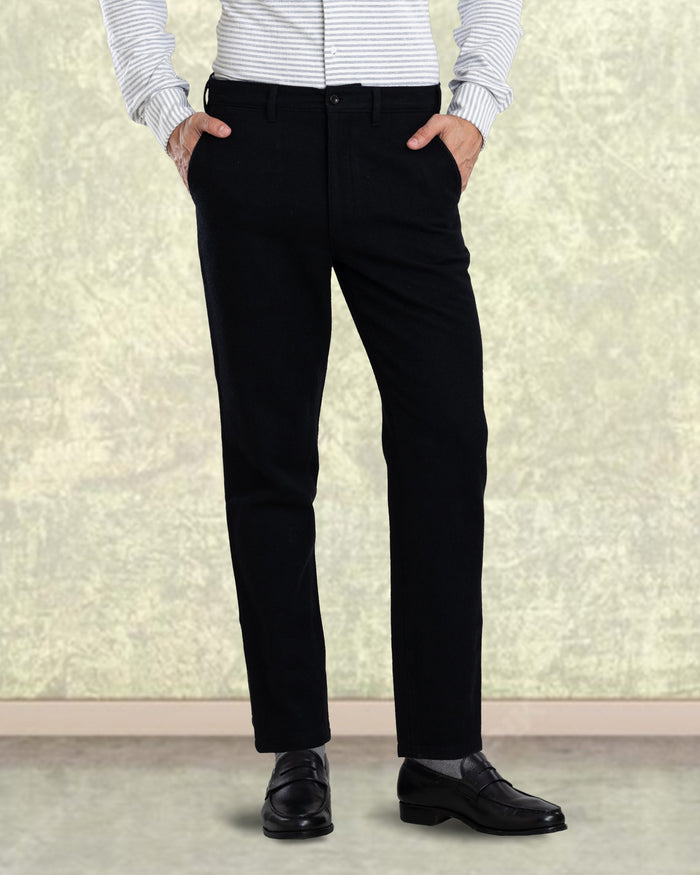 Black Wool Chino