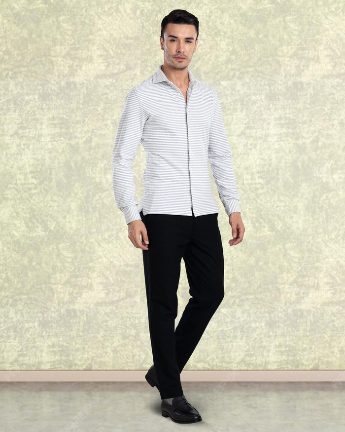 Black Wool Chino