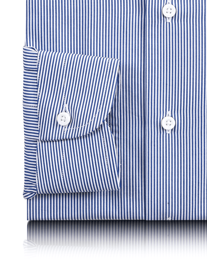 Blue Dobby Dress Stripes Shirt
