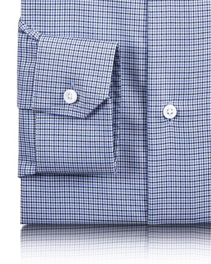 Blue White Micro Houndstooth Shirt