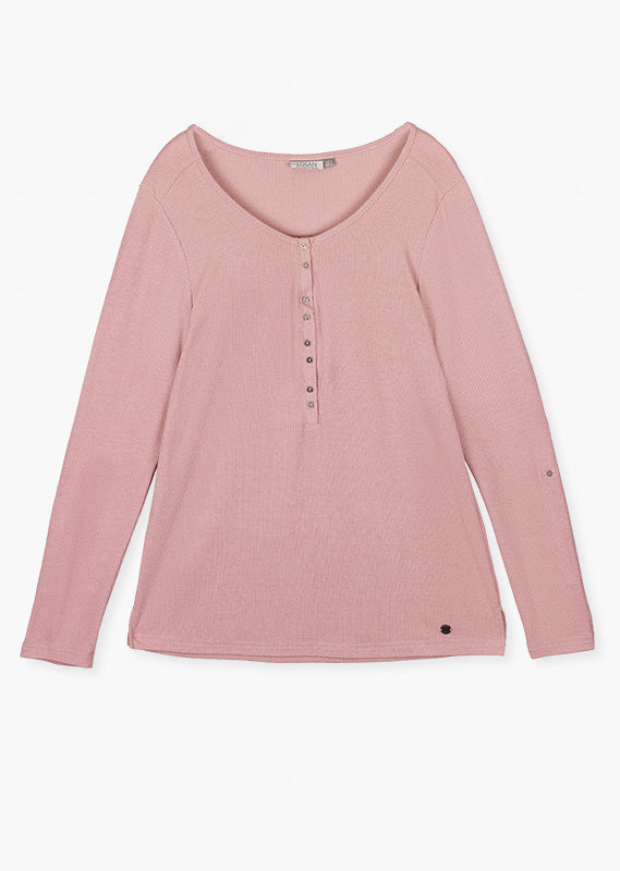 Blusa con botones en el delantero dama Losan