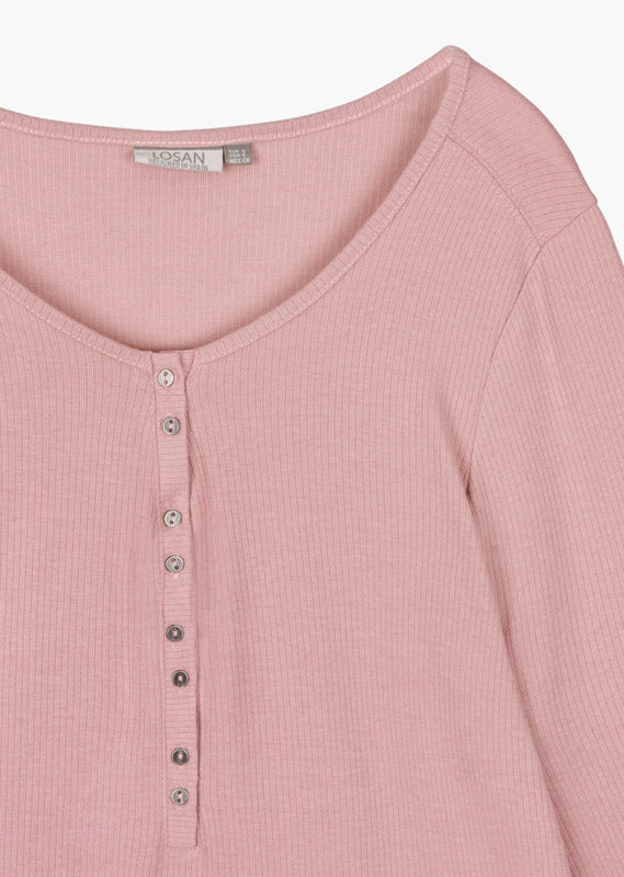 Blusa con botones en el delantero dama Losan
