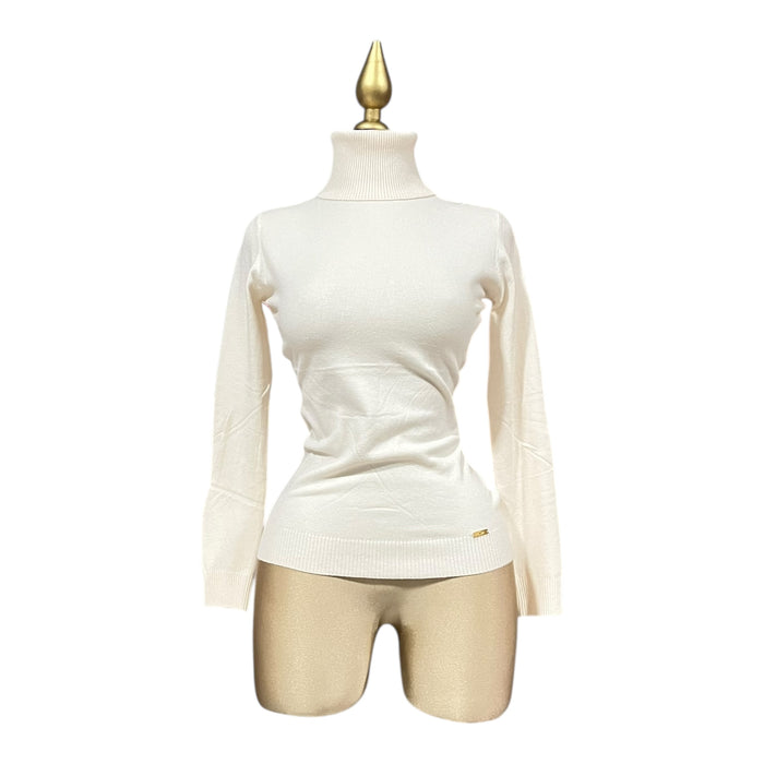 Blusa Hueso Cuello Alto Para Dama MUSSI