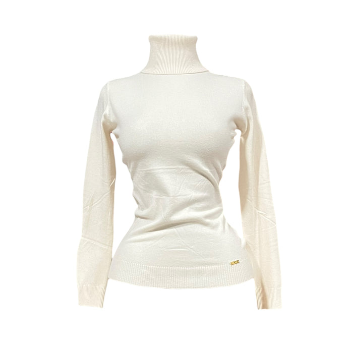 Blusa Hueso Cuello Alto Para Dama MUSSI