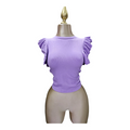 Blusa Manga Corta Olanes  Morado LC