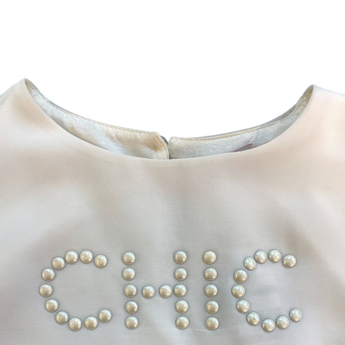 Blusa manga olán blanca “CHIC” niña BOBOLI